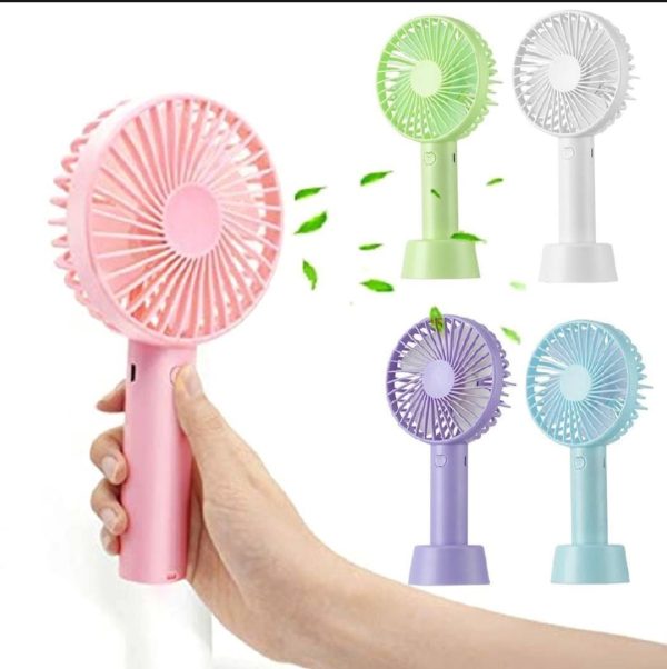Handheld 3 Speed Strong Wind Electric Small Mini Cooling Fan (random Color)