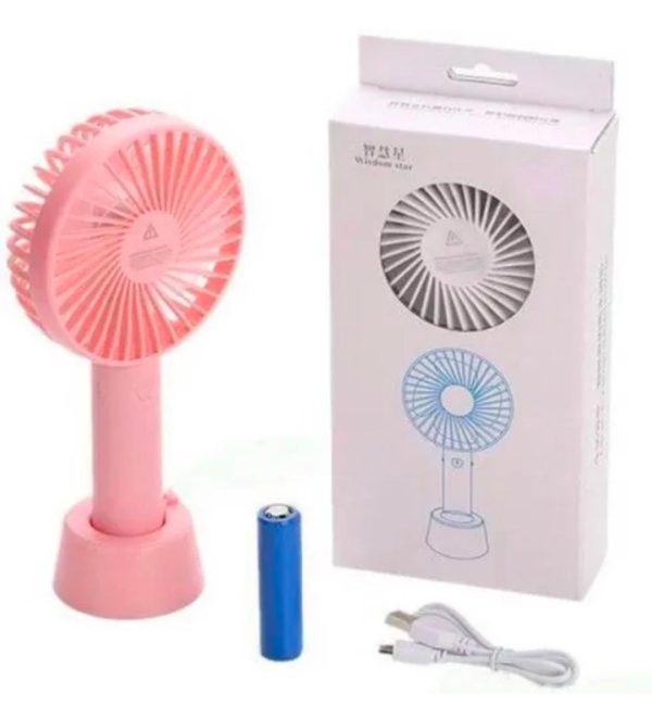 Handheld 3 Speed Strong Wind Electric Small Mini Cooling Fan (random Color)