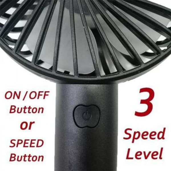 Handheld 3 Speed Strong Wind Electric Small Mini Cooling Fan (random Color)